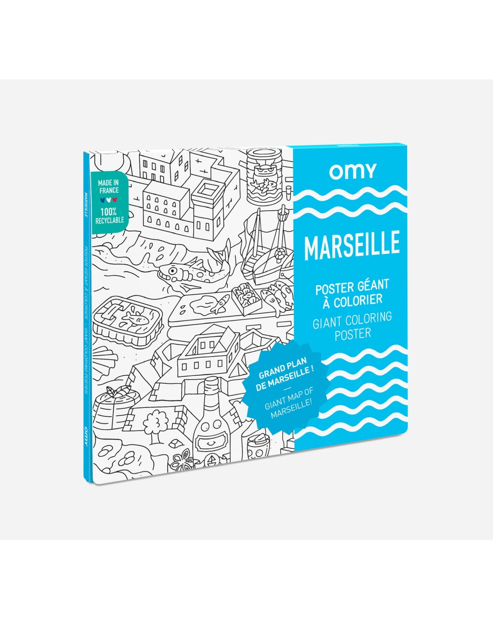 Omy - Poster geant à colorier - Marseille