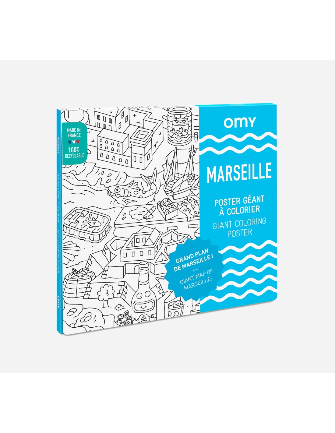 Poster à colorier - Marseille