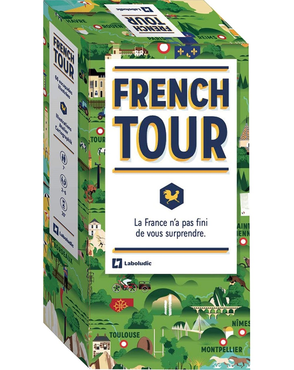 French Tour - La France n'a pas fini de vous surprendre - jeu de carte pour découvrir la France en 66 étapes