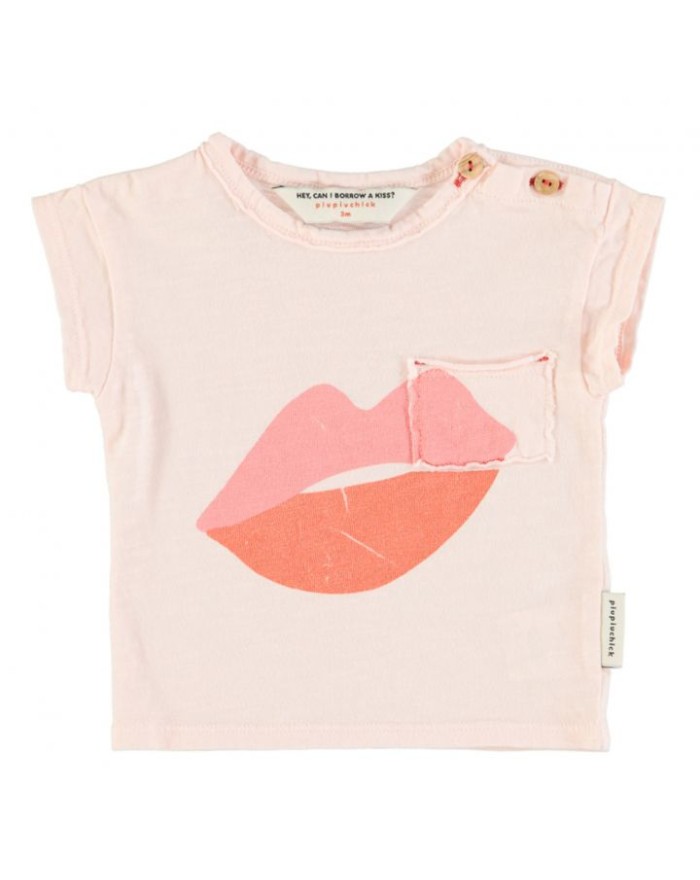 Piupiuchick - T-Shirt Rose - KISSES