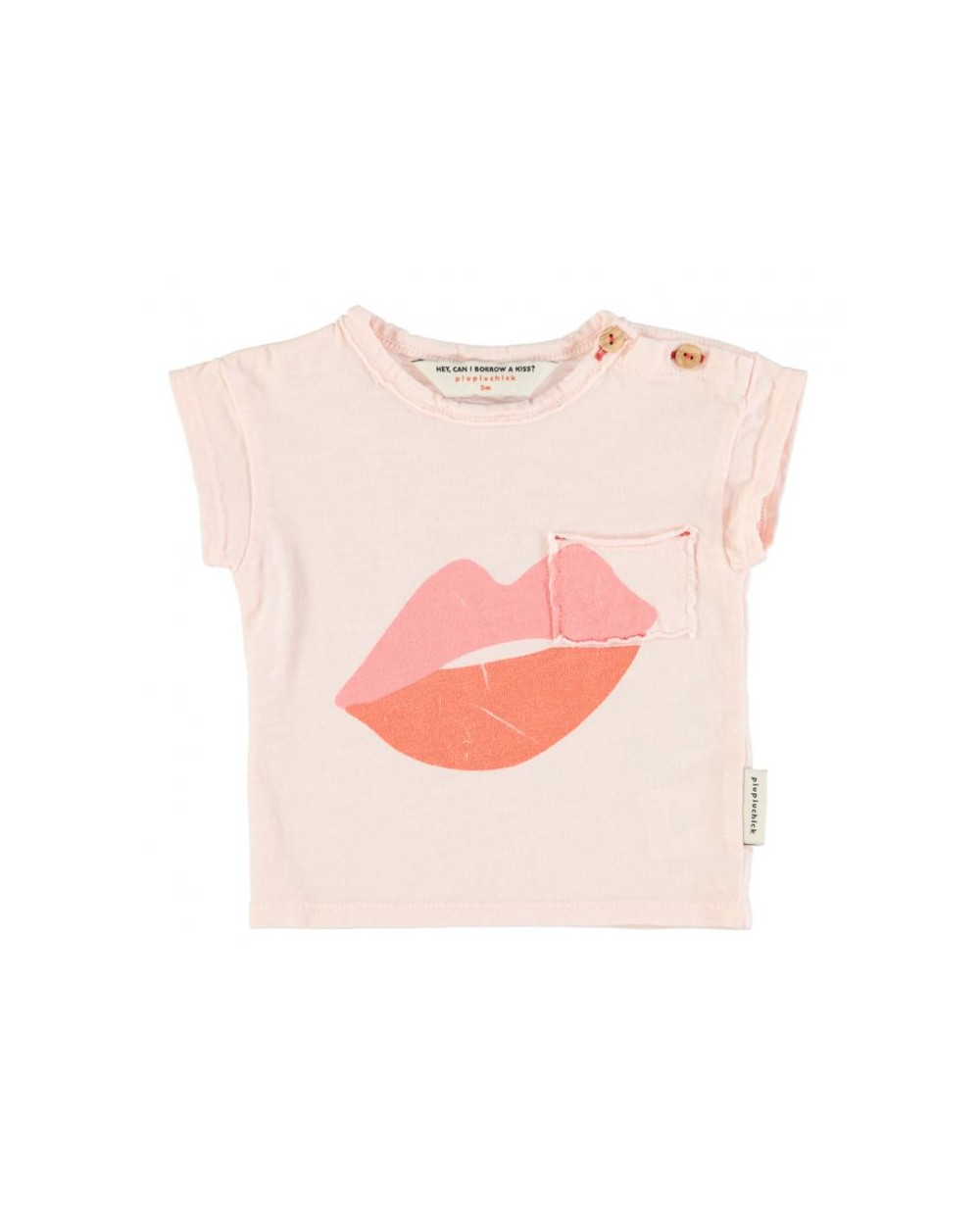 Piupiuchick - T-Shirt Rose - KISSES