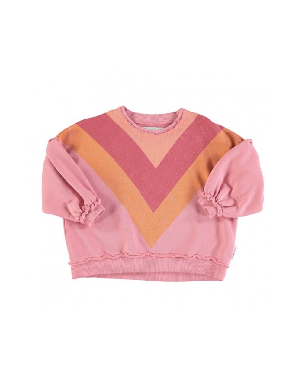 Piupiuchick - Sweat - Pink multicolor triangle print